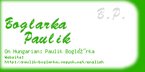 boglarka paulik business card